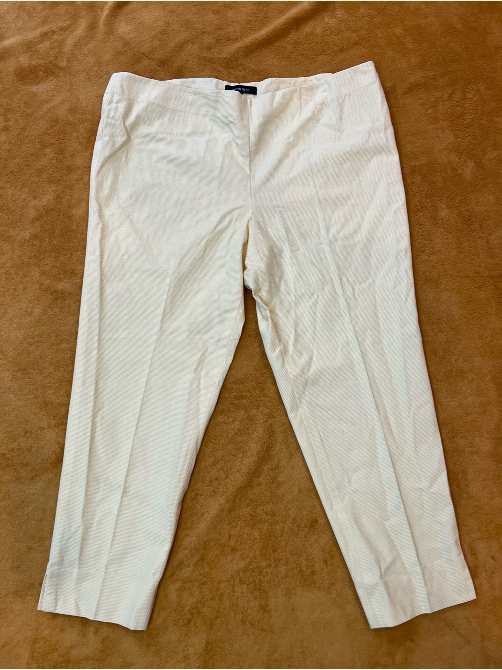 Lafayette 148 New York Off-White Straight-Leg Trousers